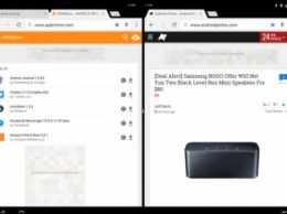 Android N позволит работать в двух окнах Chrome одновременно