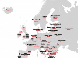 Карта стереотипов Британии: россияне - гомофобы, а украинцы и поляки их ненавидят (фото)