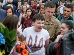 Опубликовано видео выступления Савченко в аэропорту Борисполя