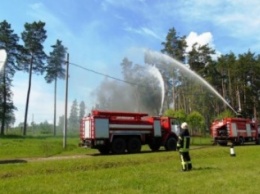 Харьковские спасатели учились тушить лесные пожары