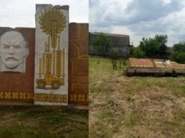 На Запорожье разломали огромную стелу Ленину (фото)
