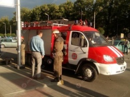С ТРЦ «Аполло» вывели людей, на месте стоит пожарная машина и патрульные