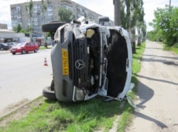 Одна из пассажирок, перевернувшейся маршрутки, госпитализирована в лоротделение