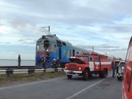 В Черкасской области на хода загорелся поезд с пассажирами