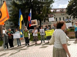 В Москве митинг за освобождение Надежды Савченко остановили яйцами и зеленкой