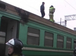 В Луганске на ж/д вокзале горела электричка