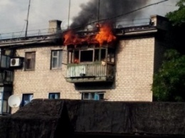 В Каменском на Васильевской горел балкон