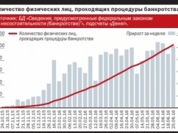 «Коммерсантъ»: В России еженедельно на банкротство подают около 500 физлиц