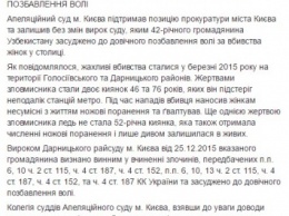 Узбеку-маньяку, промышлявшему в Киеве, дали пожизненное