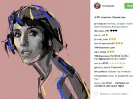 Самолюбование Джамалы: певица выложила в Инстаграм свой портрет в желто-голубых тонах
