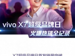 За один день в Китае было продано 250 тысяч новых смартфонов Vivo X7