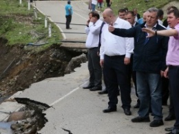 В горах западной Грузии начались оползни после продолжительных ливней