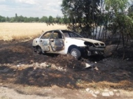 В Бердянском районе сгорел автомобиль