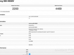 Samsung Galaxy Note 7 обнаружился в базе Geekbench
