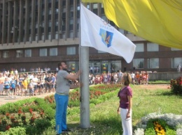 В Запорожье подняли Олимпийский флаг