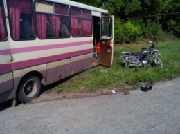 ДТП на Луганщине: столкнулись автобус и мопед