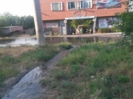 В Мариуполе питьевая вода затопила улицу (ФОТО)