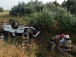 В Херсонской области автомобиль слетел в кювет