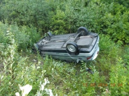 В Оренбургской области автомобиль «Тойота» попал в кювет