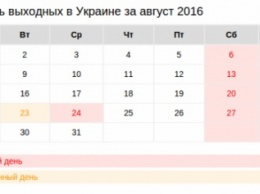 Днепрянам на заметку: отдохнуть не получится или сколько будет официальных выходных в августе