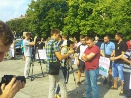 Лесорубы устроили в Полтаве митинг