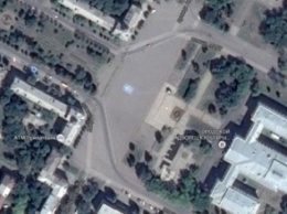 Спутниковые карты отображают герб Украины в Краматорске