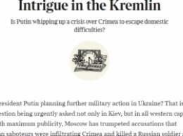 Путин нагнетает кризис вокруг Крыма так как в Кремле идет борьба за власть - The Times