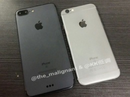 IPhone 7 Plus в новом цвете Space Black и серебристый iPhone 6s сравнили на фото