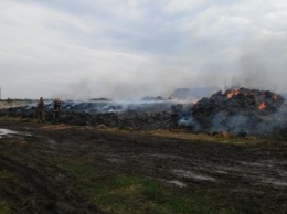 На Херсонщине пожарные тушили загоревшуюся солому