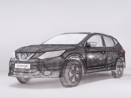 Британский художник "нарисовал" скульптуру Nissan Qashqai