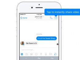 Facebook запустил мгновенные видеосообщения в Facebook Messenger