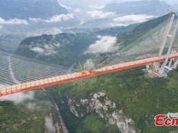 В Китае построили самый высокий в мире подвесной мост