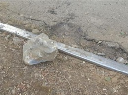 В Одессе оставленный на рельсах камень нарушил движение трамваев