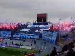 Фанаты «Зенита» устроили файер-шоу перед матчем со «Спартаком»