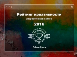 Рейтинг Рунета опубликовал ТОП-100 рейтинга креативности за 2016 год