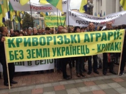 Аграрии Криворожья митингуют в Киеве против продажи земли (ФОТО)