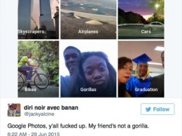 Google Photo принимает афроамериканцев за горилл и обезьян