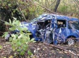 В Днепре из-за непогоды вдребезги разбилось авто