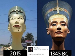 В Египте снесли "уродскую Нефертити" после волны насмешек