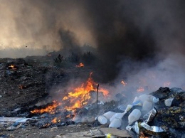 На свалке в Лубнах - крупный пожар