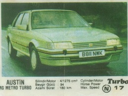 Жевательная ностальгия: MG Montego Turbo из вкладыша Turbo №17