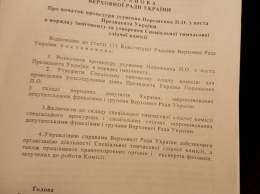 Появился текст постановления об импичменте Порошенко, которое не дал зачитать Олег Ляшко