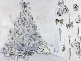 Дизайнеры Dior собрали пятиметровую рождественскую елку