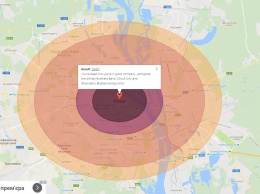 В сети появилась карта для расчета радиуса поражения ядерных бомб в любом городе мира