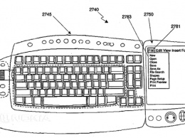 Microsoft патентует клавиатуру с дополнительным экраном