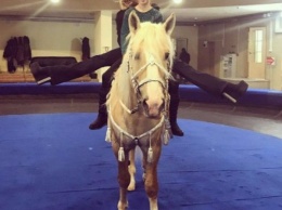 Анастасия Волочкова раздвинула ноги на коне в цирке