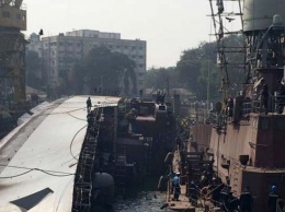 В Индии опрокинулся военный фрегат, есть жертвы и пострадавшие