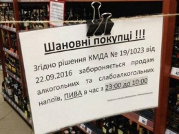 У Кличко отказываются отменять запрет на ночную торговлю алкоголем