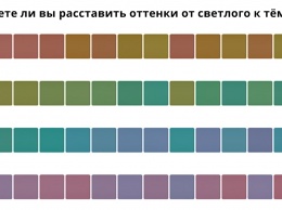 Тест только для тех, у кого превосходное восприятие цветов и оттенков