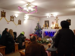 Католики в Бердянске отметили Рождество Христово